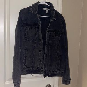 Black denim jacket